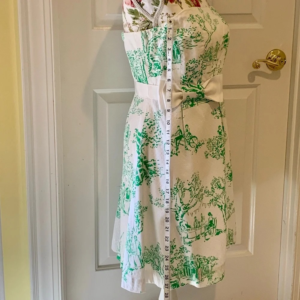 Lilly Pulitzer Strapless dress in Resort White Spring Fever Toile size 8 - Picture 4 of 11